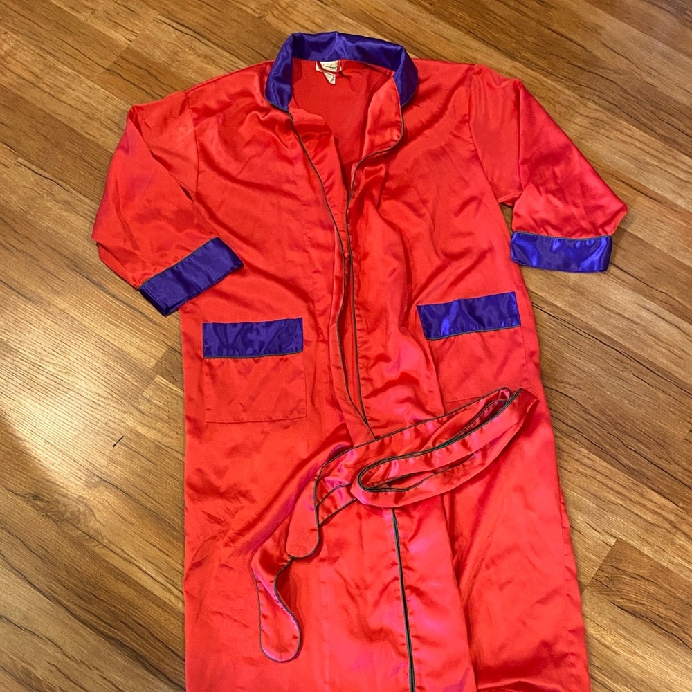 Victoria's Secret vintage gold label Red and Purple Robe